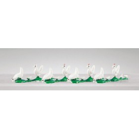 6 GALLINE DOPPIE CM.2.5X7 IN BLISTER