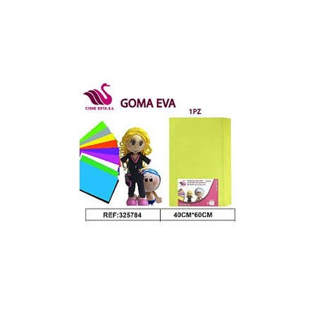 GOMMA EVA 40X60 GLITTER PERLA GIALLA