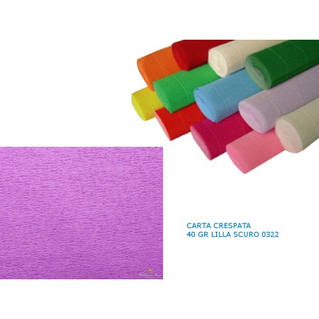CARTA CRESPATA 40 GR LILLA SCURO 0322