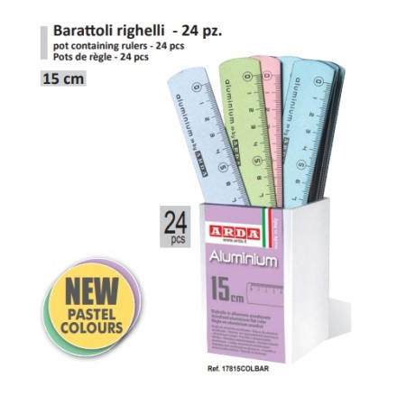 BARATTOLI 24 15CM RIGHELLI ALLUMINIO FROST