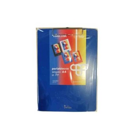 PORTA BLOCCO SINGOLO CON MOLLA A4 BLU