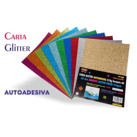 CARTA GLITTER AUTOADESIVA