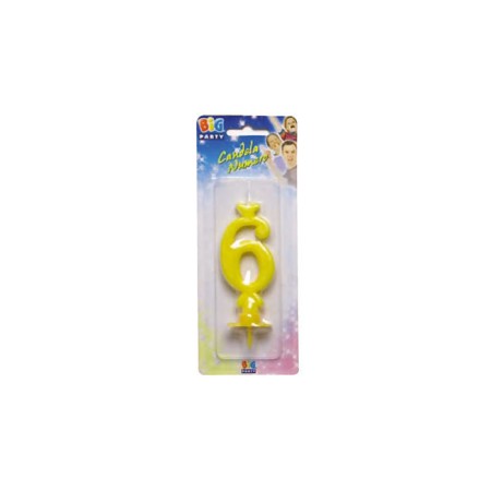 CANDELE CERA GIALLO N.6