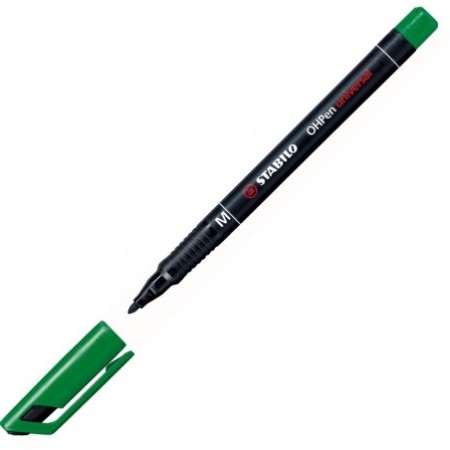 PENNARELLI OHP PEN STABILO VERDE P. MEDIA PZ 10