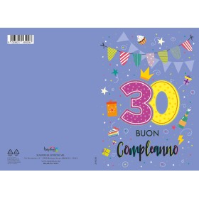 BIGLIETTI MARPIMAR BUON COMPLEANNO 30 ANNI