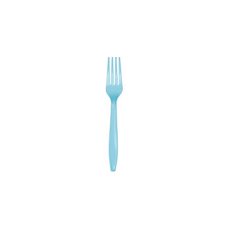 FORCHETTE IN PLASTICA AZZURRE PZ.24