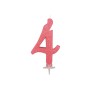 CANDELE GLITTER CM 12 ROSA N4