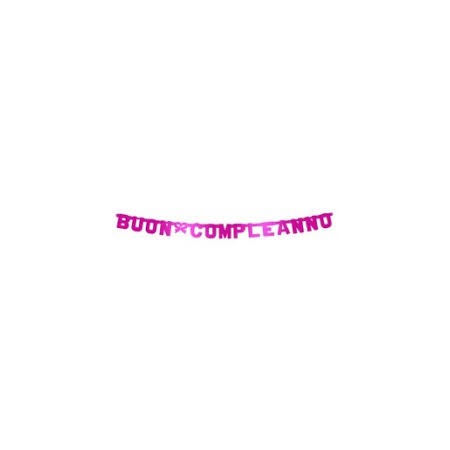 FESTONI 2.65MT BUON COMPLEANNO FUXIA