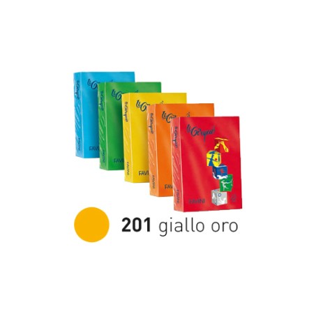 CARTONCINO A4 160 GR. FAVINI GIALLO ORO 201