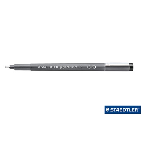 BIRO PIGMENT LINER 08 STAEDTLER NERE