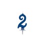 CANDELE CM 7 BLU GLITTER N2