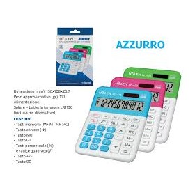 CALCOLATRICI DA TAVOLO HC-473 AZZURRA