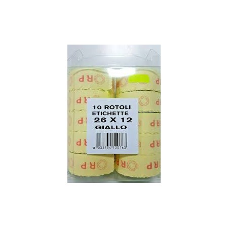 ROTOLI X PREZZATRICE 26X12 FLUO GIALLO