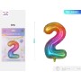 PALLONCINI MYLAR COLORE NUMERO 2 40CM