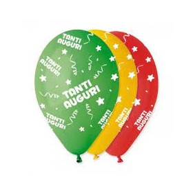 100 PALLONCINI 12 POLLICI BUON COMPLEANNO ASS.