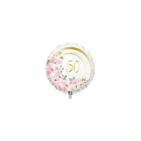 PALLONCINO MYLAR 50 ANNIVERSARIO 18''