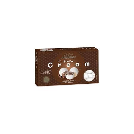 CONFETTI MAXTRIS BON BON CREAM AL CIOCCOLATO E NOCCIOLE BIANCHI GR.900