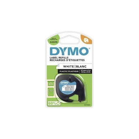 ETICHETTE DYMO 12MMX4MT BIANCA IN PLASTICA