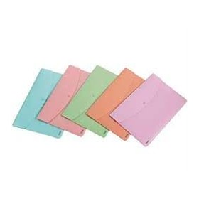 BUSTE CON BOTTONE A4 PASTELLO 5 PZ