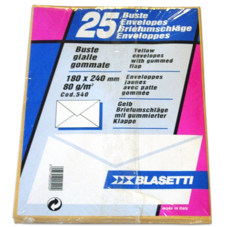 BUSTE GIALLE 18X24 BLISTER X 25 BLASETTI