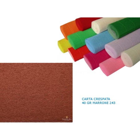 CARTA CRESPATA 40 GR MARRONE 243