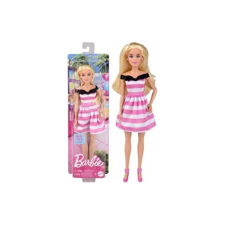 BARBIE BIONDA VESTITO ROSA E BIANCO