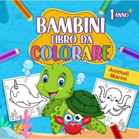 ALBUM DA COLORARE ANIMALI MARINI