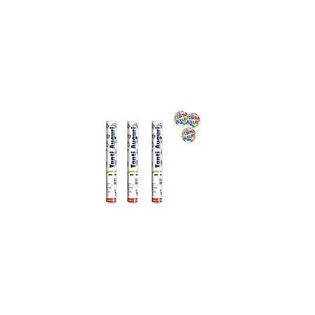 CANNONE SPARA CORIANDOLI 30CM TANTI AUGURI