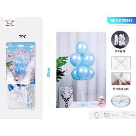SET PALLONCINI AZZURRI 80 CM. PZ.7