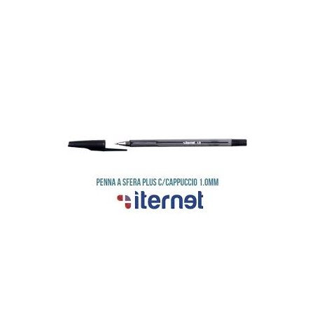 BIRO A SFERA BLU C/TAPPO ITERNET