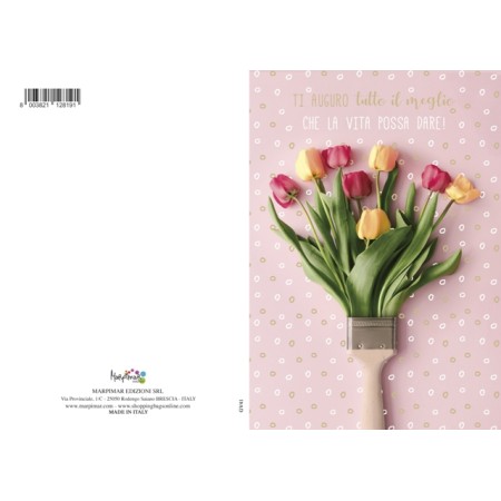 BIGLIETTI MARPIMAR B/COMPLEANNO FLOWER