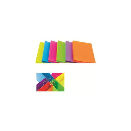 CARPETTE CON ANELLI 30MM PPL COLORI FLUO