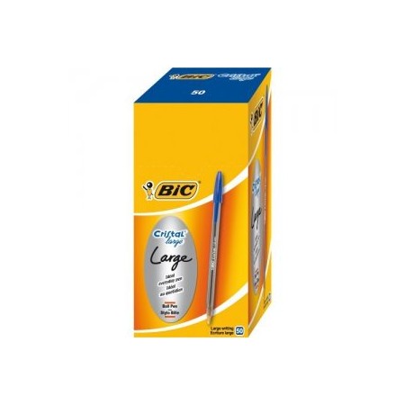 BIRO BIC CRISTAL LARGE BLU PZ.50