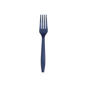 FORCHETTE IN PLASTICA BLU PZ.24