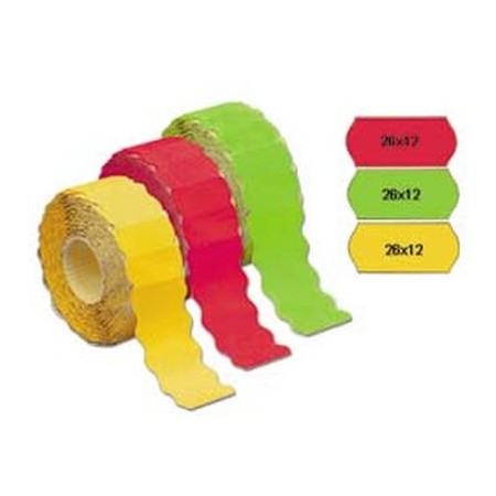 ROTOLI X PREZZATRICE 21X12 FLUO ASS PZ 10