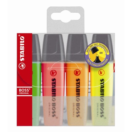 EVIDENZIATORI STABILO BOSS ESP 4PZ