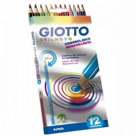 PASTELLI GIOTTO STILNOVO ACQUARELLABILI 12PZ.