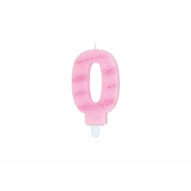 CANDELE GLITTER ROSA N. 0