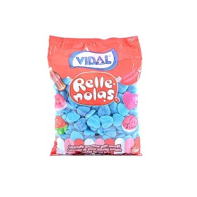 CARAMELLE 1KG CUORI AZZURRI RIPIENI