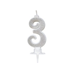 CANDELE CM 7 ARGENTO GLITTER N3