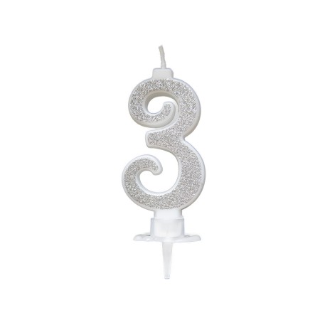 CANDELE CM 7 ARGENTO GLITTER N3