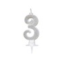 CANDELE CM 7 ARGENTO GLITTER N3