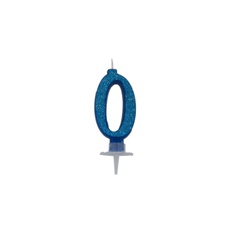 CANDELE CM 7 BLU GLITTER N0