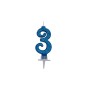 CANDELE CM 7 BLU GLITTER N3