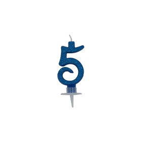CANDELE CM 7 BLU GLITTER N5
