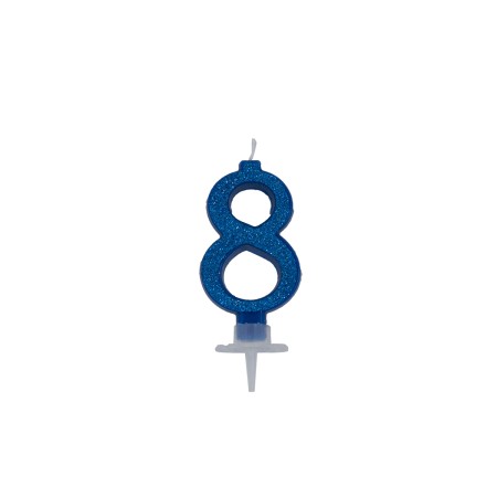 CANDELE CM 7 BLU GLITTER N8