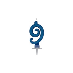 CANDELE CM 7 BLU GLITTER N9