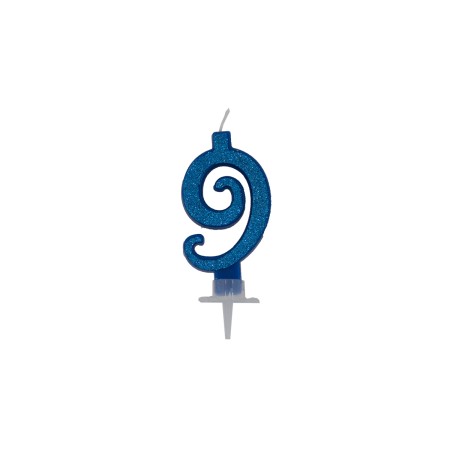 CANDELE CM 7 BLU GLITTER N9