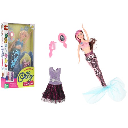 FASHION DOLL SIRENA 2 IN 1 PAILETTES C/ACC 2 ASS