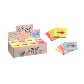 ESP. MEMOIDEA 75X75 RIPOSIZIONABILI COLORI PASTELLO/FLUO PZ.64